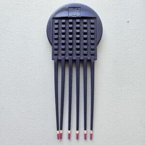 Vintage Mebco Little Tease 80s 90s Metal Hair Pick Comb Blue Double Dip Tips